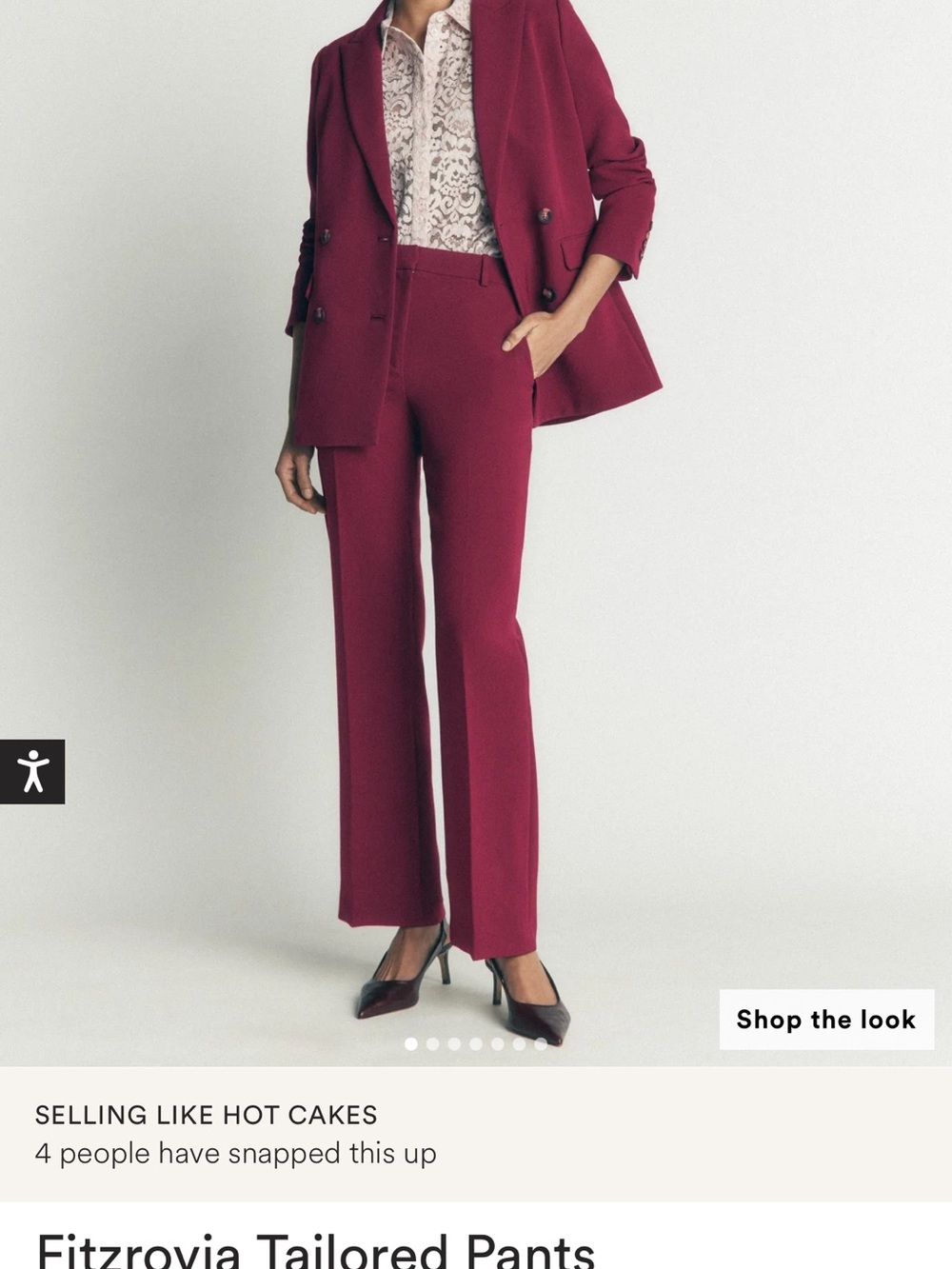 Boden Tailored Pantsuit in Deep Berry